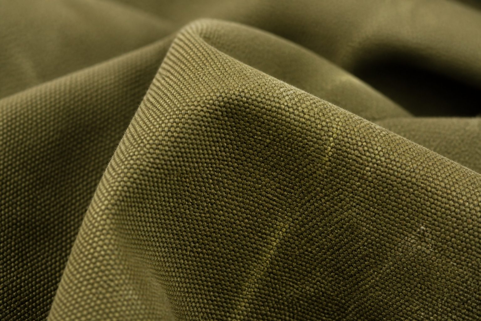 Waxed canvas fabric